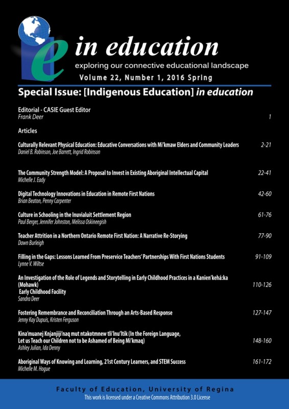 					View Vol. 22 No. 1 (2016): Spring 2016 [Indigenous Education] in education
				