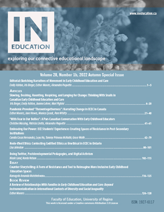 					View Vol. 28 No. 1b (2022): Autumn 2022 [Sketching Narratives of Movement in Early Childhood Education and Care] in education
				